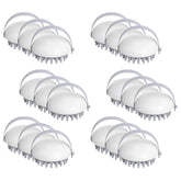 Kuber Industries Hair Massager Brush | Soft Silicone Bristles | Shampoo Brush for Hair Washing | Scalp Massager | Massager Brush For Dandruff | 18 Piece | Pack of 6 | XJWTEU | White